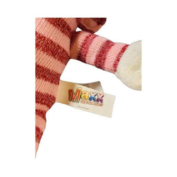Pink Stripe MAXX THE SOCK MONKEY Bendable Plush Stuffed Animal 14" Street Player - Picture 6 of 6